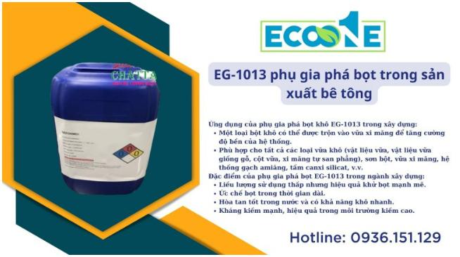 EG-1013 phụ gia phá bọt trong sản xuất bê tông